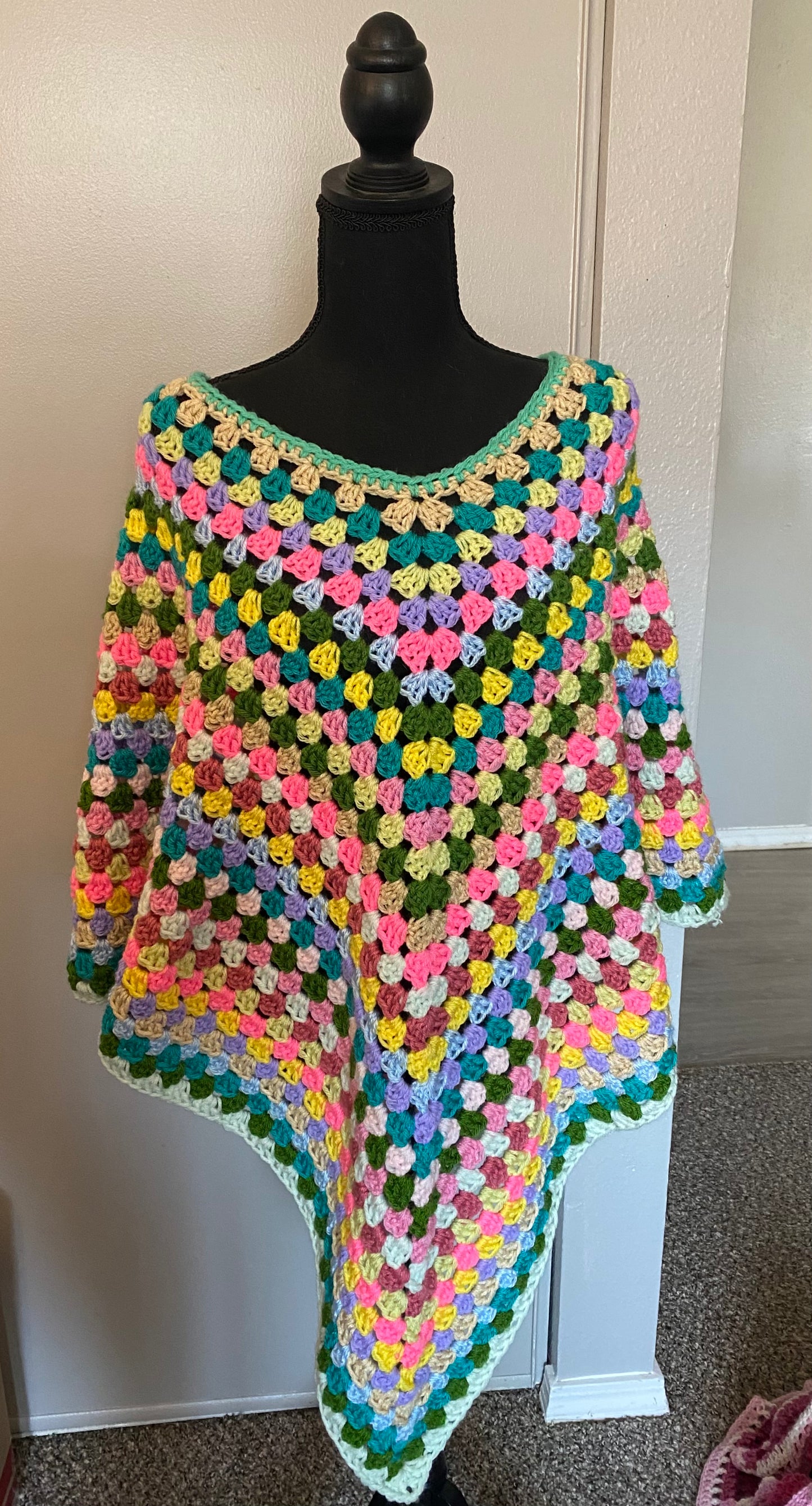 Multi Colored Poncho | Oversized