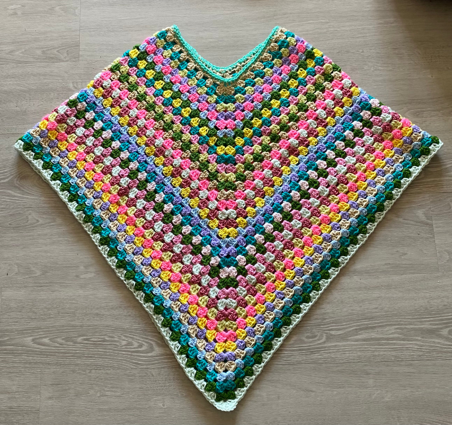 Multi Colored Poncho | Oversized