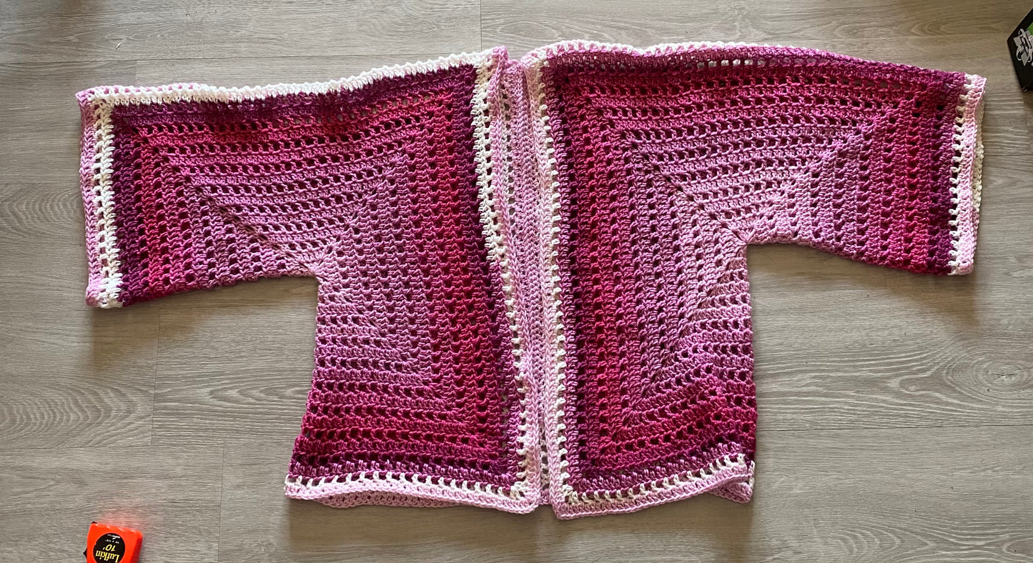 Pink Hexagon Cardigan