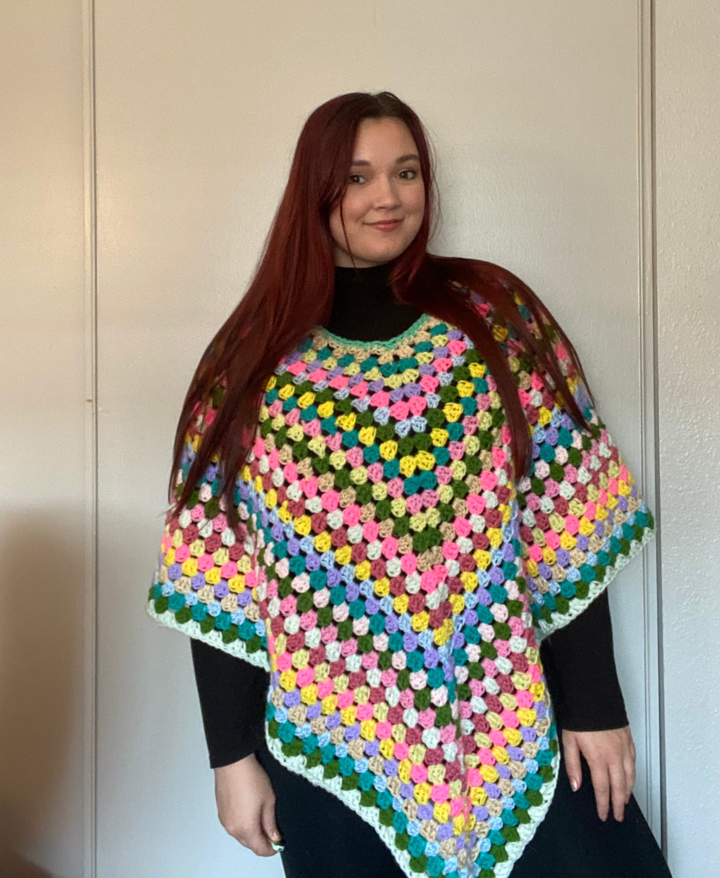 Multi Colored Poncho | Oversized