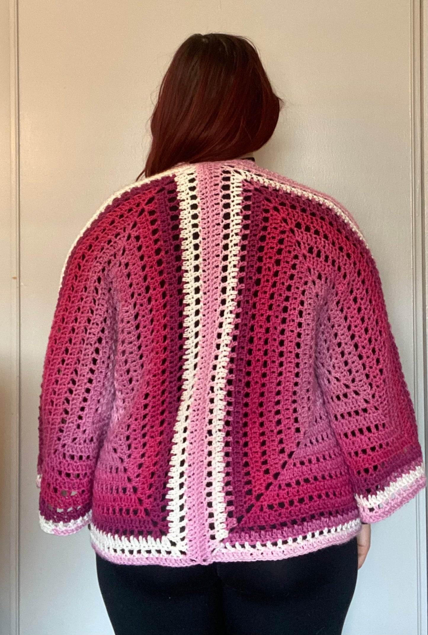 Pink Hexagon Cardigan