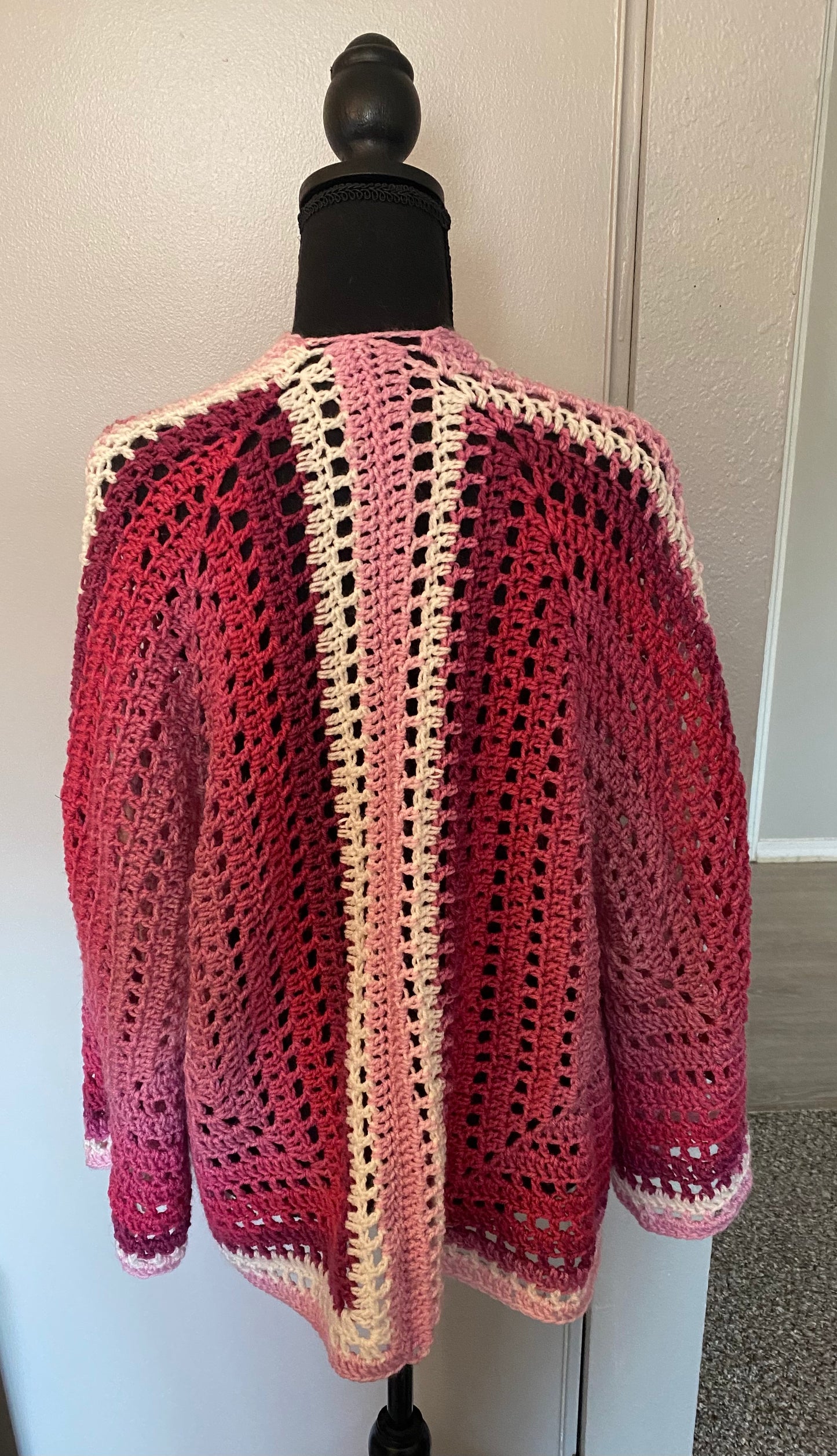 Pink Hexagon Cardigan